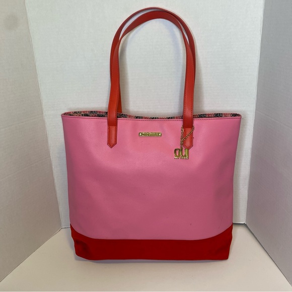 Juicy Couture Tote Bag Light and Dark Pink - Picture 1 of 15